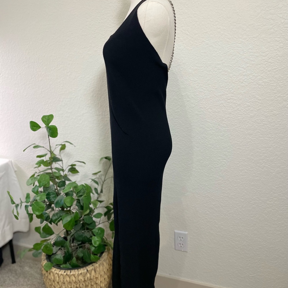 LuxeDress Chain Strap Black Knit Maxi Dress 🖤 - Picture 5 of 9